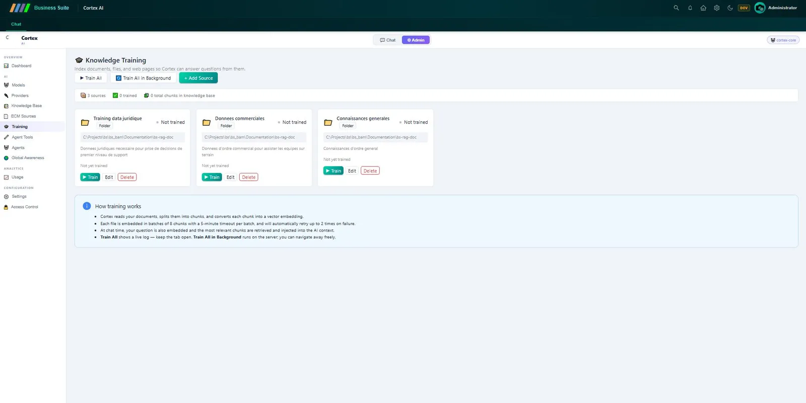 Cortex AI — pantalla 2
