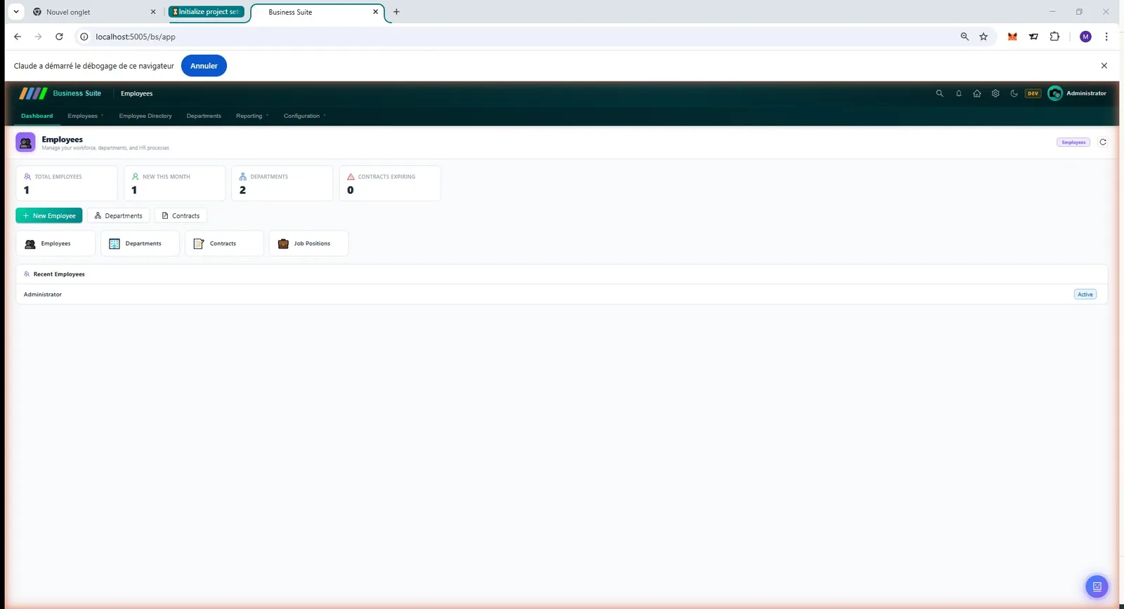Human Resources — pantalla 1