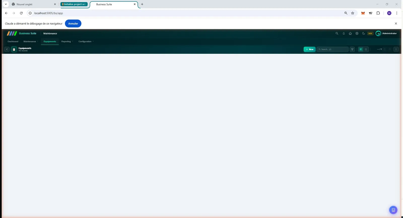 Maintenance — screen 2