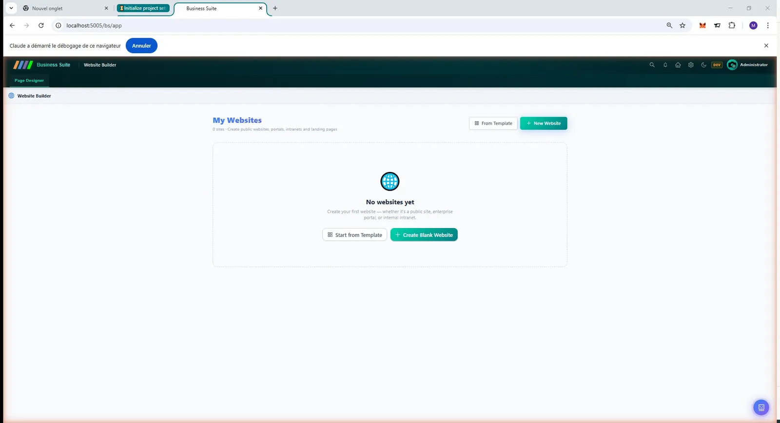 Website Builder — pantalla 2